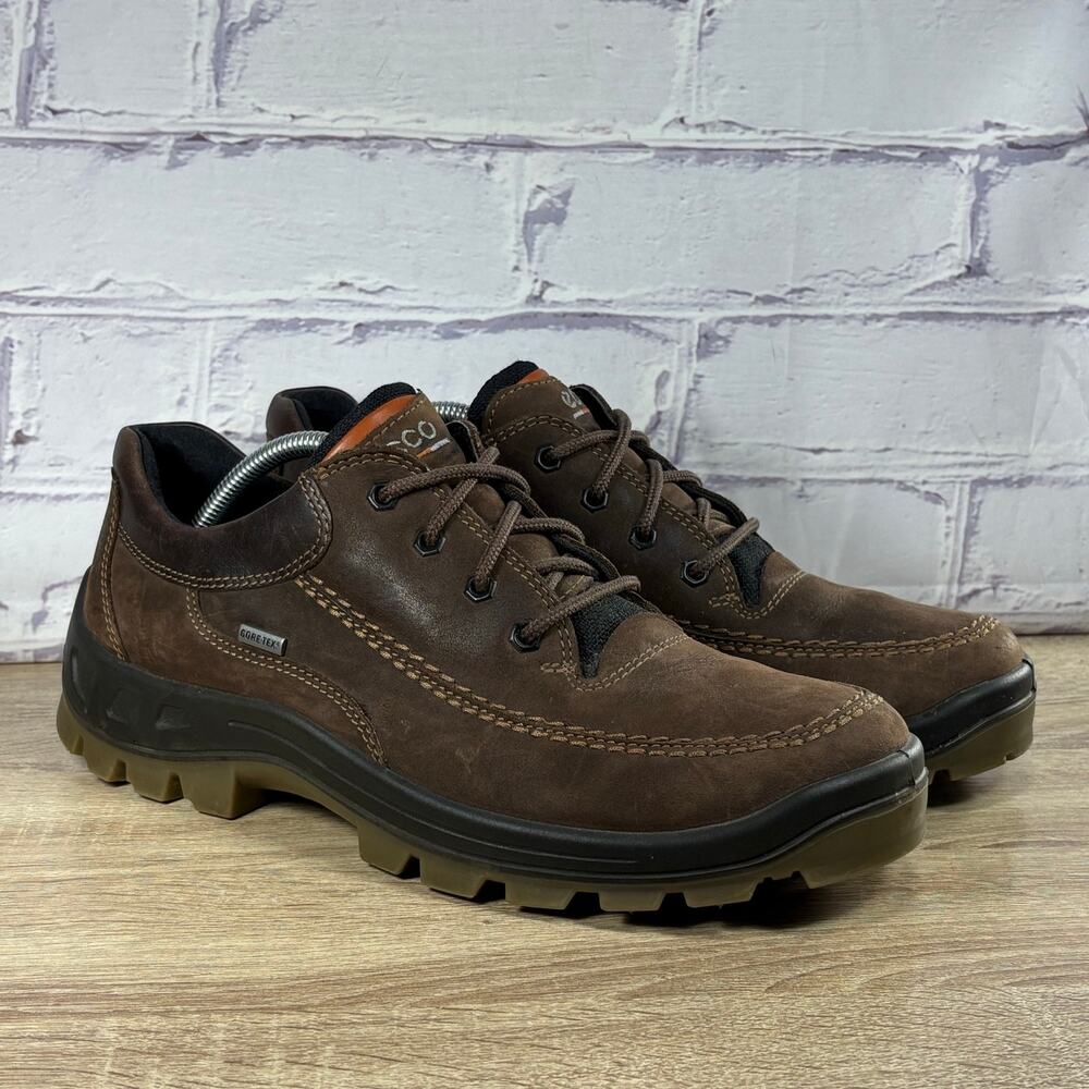 ECCO Track IV Gore-Tex Brown Leather Waterproof Shoes Men's EU 44 US 10